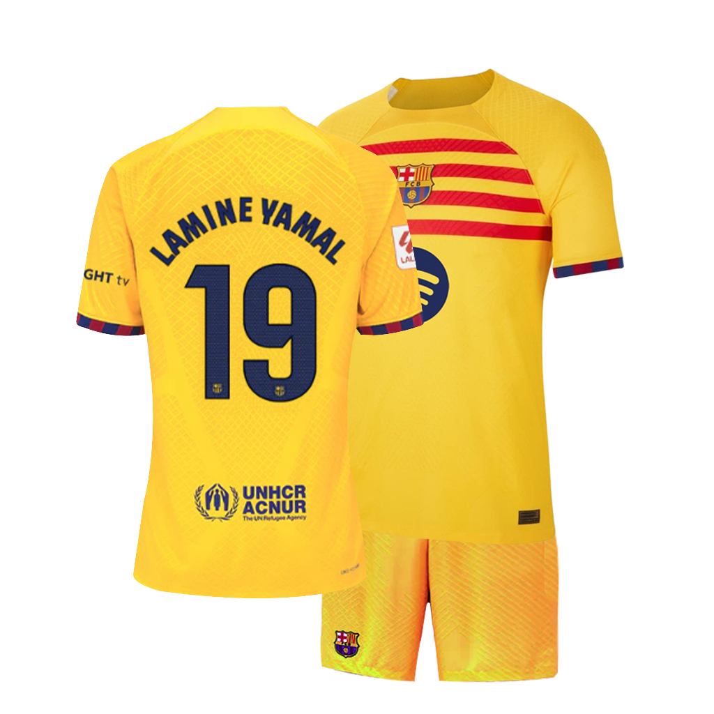 LAMINE YAMAL #19 BARCELONA FOURTH 24-25 SOCCER KIT