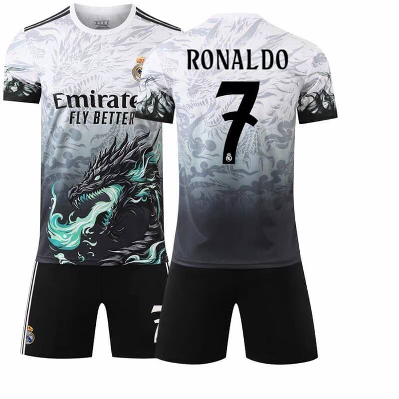 RONALDO #7 MADRID BLUE DRAGON EDITION SOCCER KIT