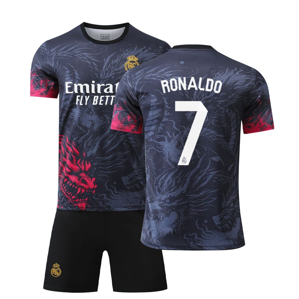 RONALDO #7 MADRID RED DRAGON EDITION SOCCER KIT