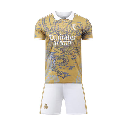 RONALDO #7 MADRID GOLDEN DRAGON EDITION SOCCER KIT
