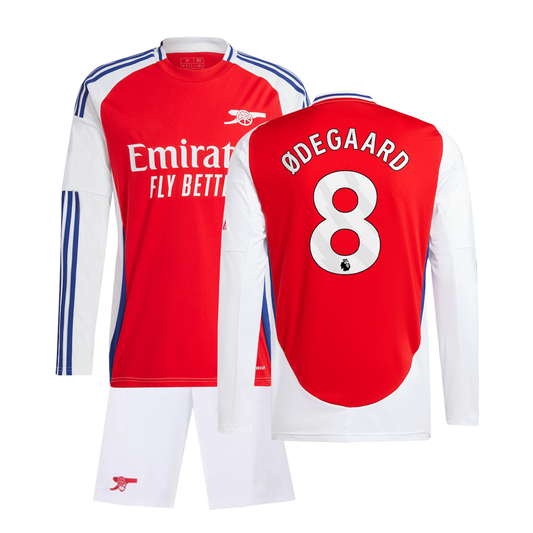 ODEGAARD #8 ARSENAL  HOME 24-25 SOCCER KIT LONG SLEEVE