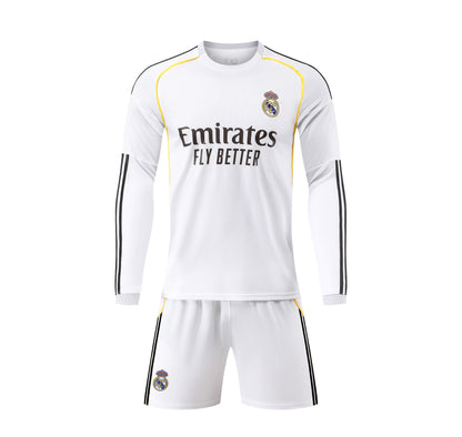 MBAPPE #10 MADRID HOME 25-26 LONG SLEEVE SOCCER KIT