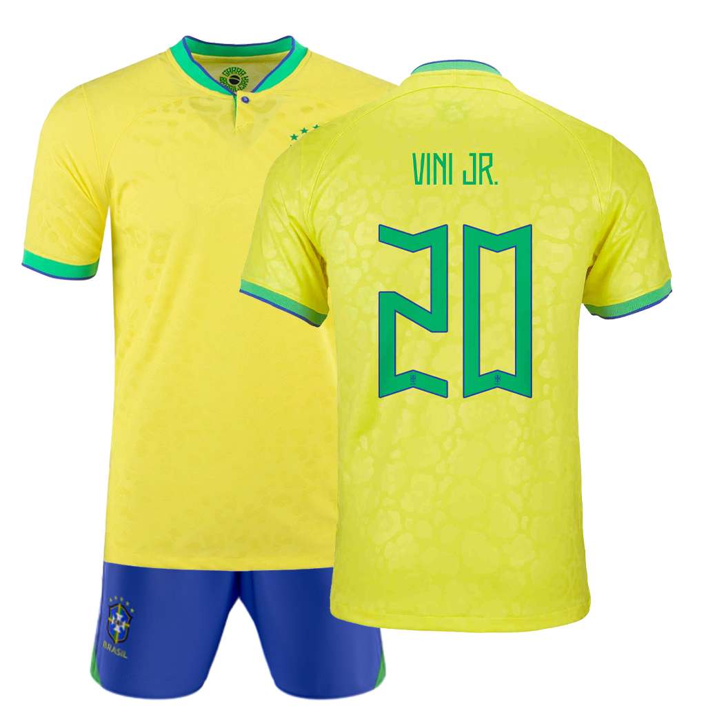 VINI JR #20 BRAZIL HOME 23-24 SOCCER KIT