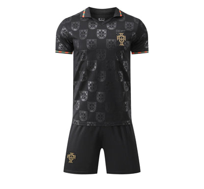RONALDO #7 PORTUGAL BLACK 26-27 SOCCER KIT