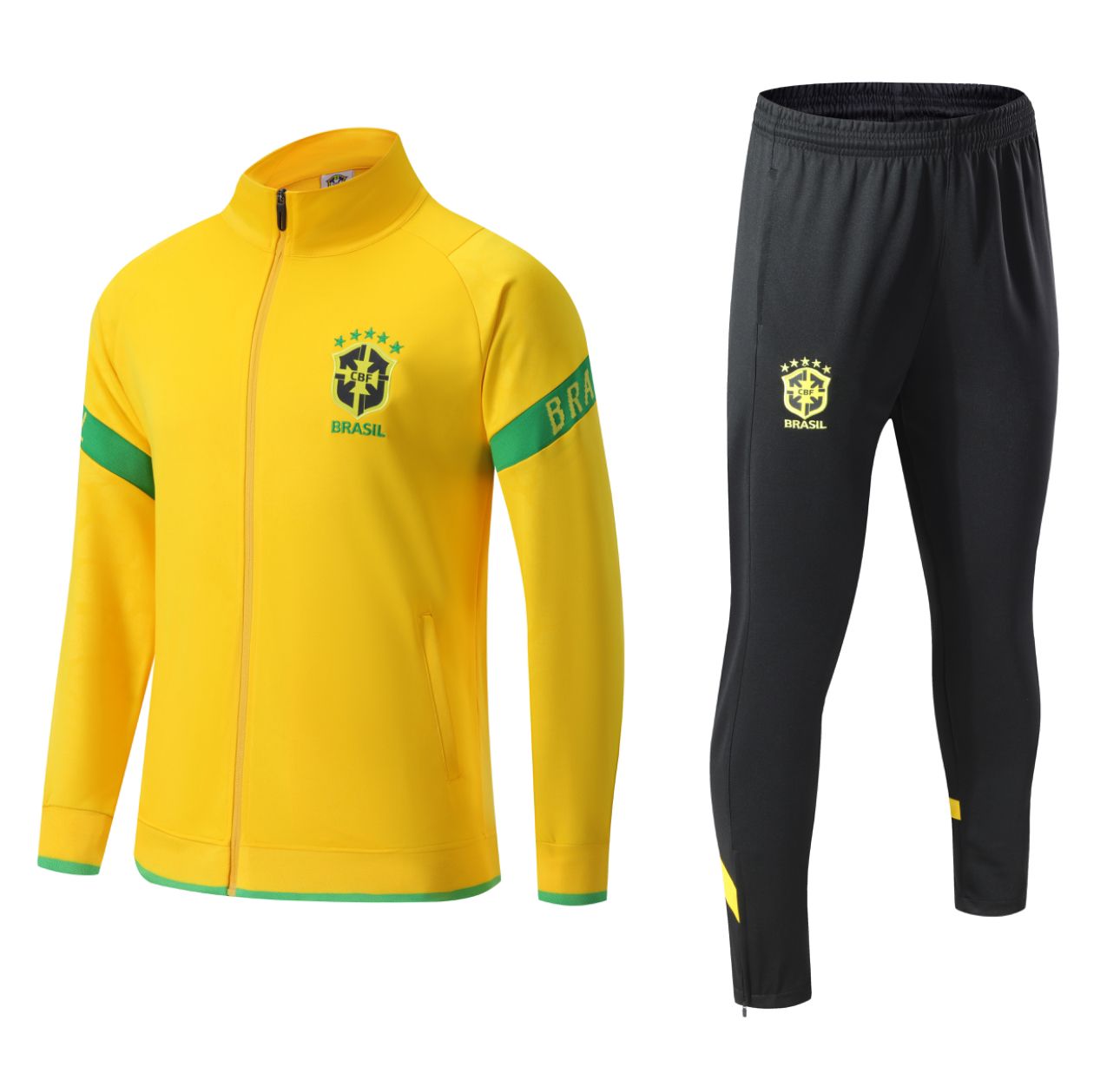 ADULT YELLOW BRAZIL TRAINING SUIT